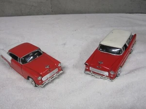 #68033 55 Chevy Bel Air und #73248 Nomad 1/24 Diecast rot/weiß - Bild 1 von 12
