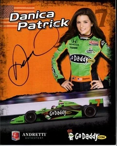 DANICA PATRICK Signed Autographed 8x10 INDY ANDRETTI Photo Bio Hero Card - Picture 1 of 2