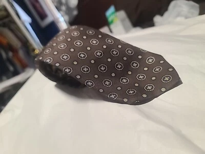 Corbata corta Brooks Brothers Makers para hombre azul marino dorado beige a cuadros 56" Foto 1 de 4