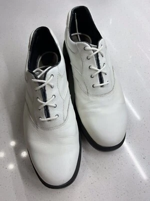 Calloway 高尔夫鞋,男式 9.5 码白色皮革 M209-01 — 第 1/3 张图片