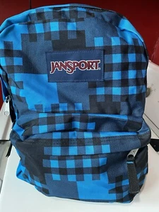 Jansport T501 Superbreak Unisex Backpack Blue/Black - Picture 1 of 8