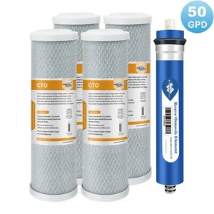 50 GPD RO Membrane Carbon Water Filter for GE FX12M FX12P Reverse Osmosis System - Picture 1 of 13