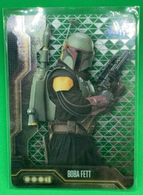 RARE 2021 STAR WARS THE MANDALORIAN BOBA FETT CRYSTAL CARD #CR6 TOPPS - Photo 1/2