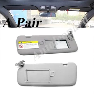 Parasol lateral conductor + pasajero con espejo de maquillaje gris para Hyundai Elantra 2017-19 - Imagen 1 de 11