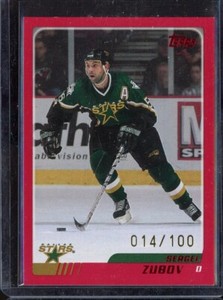 2003-04 Topps Red #56 Sergei Zubov 014/100
