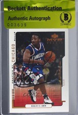 2000 Upper Deck MVP Khalid El-Amin #214 BAS Certified BAS Encased Auto Rookie RC