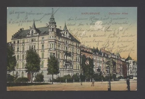 Cartolina Karlsruhe, viale Durlacher, gel 1911 - Foto 1 di 2