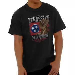 Tennessee Born And Bred Southern Pride TN Womens or Mens Crewneck T Shirt Tee - Picture 1 of 8