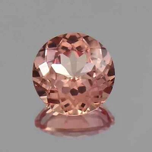 Natural Ceylon Padparadscha Sapphire Certified 7.30 Ct ROUND Cut Loose Gemstone - Picture 1 of 4