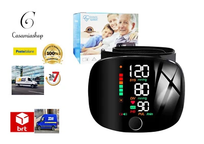 Misuratore Pressione Sanguigna da Polso LCD Sfigmomanometro Indicatore di IHB