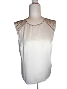 White House Black Market Women’s Beaded Blouse; Size 4 - Picture 1 of 6