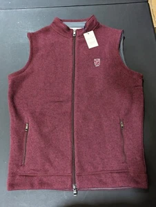 NWT MEN'S PETER MILLAR CROWN FLEECE VEST, SIZE: M, COLOR: RED HEATHER (M1) - Picture 1 of 2