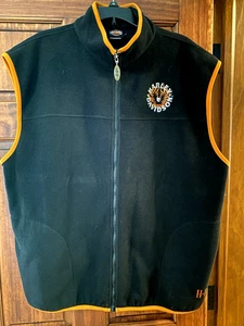 Chaleco polar Harley Davidson para hombre 2XL negro con cremallera Black Hills Harley excelente - Imagen 1 de 7