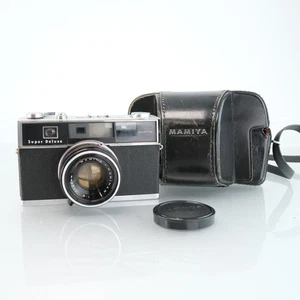 Fotocamera a telemetro Mamiya Super Deluxe 35 mm obiettivo 48 mm f/2 pellicola vintage Giappone - Foto 1 di 11