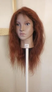 High Quality Top 24" Reddish Brown Wavy 150% Virgin Human Hair Lace Wig - Picture 1 of 20