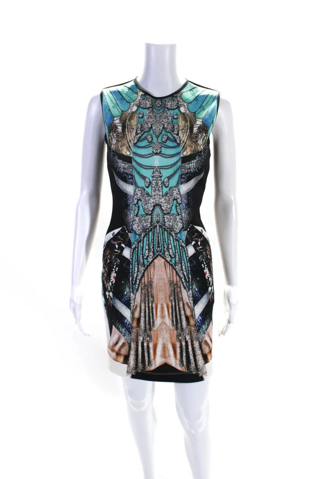 Vestido lápiz estampado abstracto Clover Canyon para mujer multicolor talla pequeña Foto 1 de 4