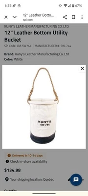 Cubo utilitario Kuny's™ TOOL WORKS™ SW744, 16 en D, 1 bolsillo, cuero/lona,... Foto 1 de 4