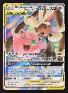 Mega Lopunny & Jigglypuff GX Ultra Rare SM - Cosmic Eclipse 165/236 MP - Picture 1 of 2