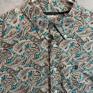 Cinch Men's Button Down Shirt Long Sleeve Paisley Print Western L - Picture 1 of 8