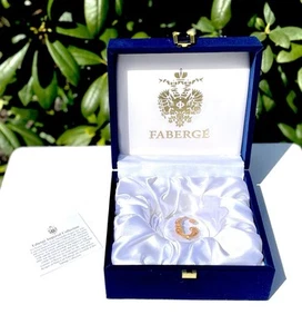Faberge Imperial Carl Faberge Initial ‘C’ 24ct Gold Crystal Romanov Glass Letter - Picture 1 of 16