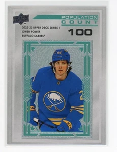 2022 Upper Deck Series 1 Population Count 100 /100 Owen Power #PC-28 Rookie RC - Picture 1 of 1