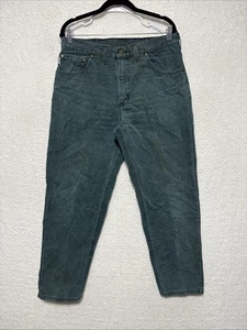 Pantalones de mezclilla vintage años 90 Carhartt Union hechos en EE. UU. verde bosque para hombre 33x30 - Imagen 1 de 4