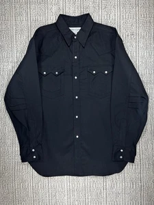 SASSAFRAS Weeds Digger Shirt, MEN’S LARGE, 2025, Herringbone Denim, Black, JAPAN - Picture 1 of 10