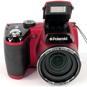 Polaroid iS2132 Digital Camera 16MP Blue Bridge 26x Optical Zoom Red TESTED - Picture 1 of 10