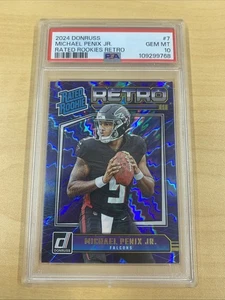 2024 PANINI DONRUSS RATED ROOKIES RETRO #7 MICHAEL PENIX JR. ROOKIE RC PSA 10 - Picture 1 of 4