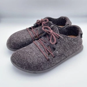 BIRKENSTOCK MONTANA scarpe stringate lana feltro marrone strette misura 37 JP 24 cm - Foto 1 di 12