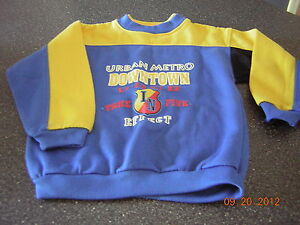 Boys 7 blue and yellow sweatshirt by Electric Kids