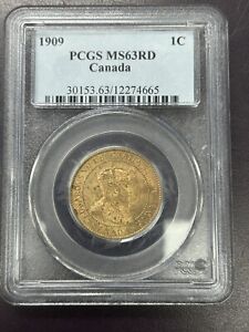 Canada 1909 Large Cent PCGS MS63 RD