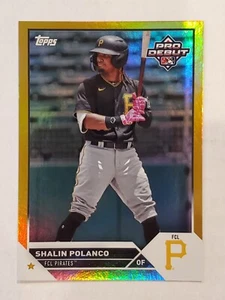 Shalin Polanco 2023 Topps Pro Debüt GOLDFOLIE PARALLEL #'d 6/50 Piraten - Bild 1 von 1