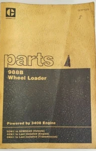 CAT CATERPILLAR 988B WHEEL LOADER PARTS BOOK MANUAL S/N 50W6041-UP - Picture 1 of 10