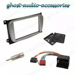 Double DIN Oval Silver Facia Fascia for Ford Car Radio CD Stereo Fitting Kit - Picture 1 of 1