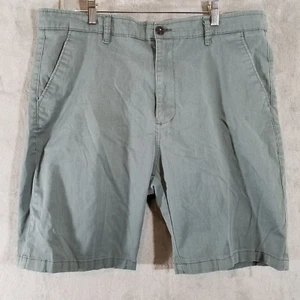 Pantaloncini chino gentlemans outfitters da uomo 38 verdi piatti elasticizzati casual - Foto 1 di 7
