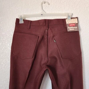 De colección Levi's Saddleman 520 ¿corte bota elástica marrón? Granate? Pantalones de mezclilla talla 33X36 - Imagen 1 de 7