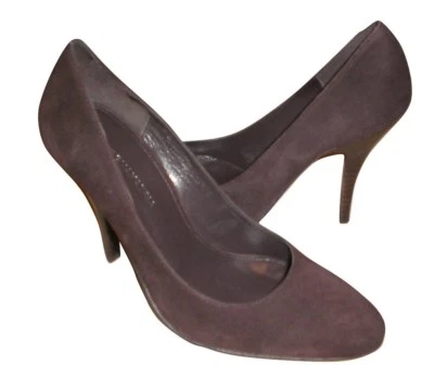 Zapatos de salón BCBGMaxAzria gamuza cuero marrón talla 10 Med NUEVOS $198 venta al por menor Foto 1 de 3