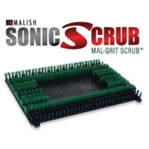 MALISH SONIC SCRUB GREEN GRIT 14" x 20" BRUSH FOR ALL OSCILLATING FLOOR MACHINES - Picture 1 of 4