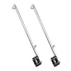 2x Flag Pole Holder Rail Mount Flag Staff Stainless Steel Flagpole for Yacht
