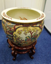 Large Oriental Pot Planter With Stand
