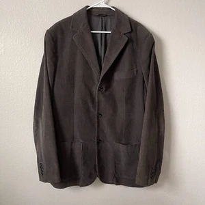 Giacca vintage Eddie Bauer uomo XLT marrone velluto a coste foderato blazer nodo risvolto tasche - Foto 1 di 7