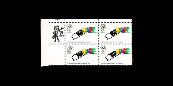 USA 1972 OLYMPICS BOBSLED #1461 ZIP BLOCK MNH - Image 1 of 1