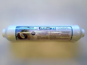 REVERSE OSMOSIS IN-LINE CARBON FILTER 10 X 2 3/8" QUICK CONNECT ENDS - Picture 1 of 1