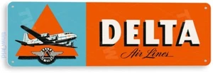 Delta Airlines Retro Airport Aviation Sign D079 - Picture 1 of 3