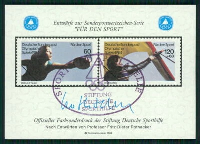 ¡BORRADORES DE BLOQUE DEL COMITÉ OLÍMPICO DE AYUDA DEPORTIVA ALEMANA!! DISCO DE SURF fd41 Foto 1 de 2