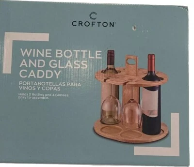 Estante para vino para mostrador/mesa. Soporte para botella de vino y copa de vino Foto 1 de 4