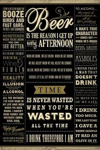 DRINKING POSTER Drinking Quotes Beer - Picture 1 of 1
