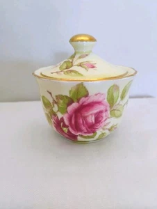 ROYAL STUART SPENCER STEVENSON ENGLAND BONE CHINA ROUND TRINKET BOX, C. 1951 - Picture 1 of 7