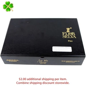 Flor de Selva Fino Robusto Empty Wood Cigar Box 10.5" x 7.25" x 2.25" - Picture 1 of 12